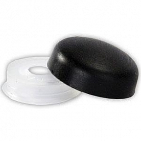 Screw Snap Cover Round Black - Set of 14