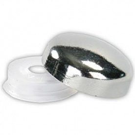 Screw Snap Over Chrome Cover Round - Set of 14