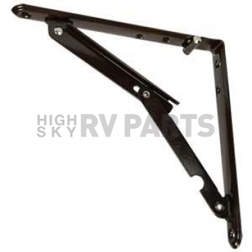 RV Foldable Shelf Bracket 7-3/4 inch x 11-3/4 inch - 50 Pound Load Capacity Brown
