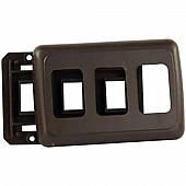 JR Products Triple Switch Plate Cover With Switch Base - Brown