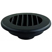 JR Products Heating/ Cooling Register - Round Black - HV2BK-A