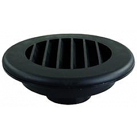 JR Products Heating/ Cooling Register - Round Black - HV2BK-A