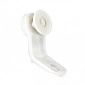 Window Curtain Glider Any Curtain Track Having 1/4 Inch Channel White - Set Of 14 - 81555