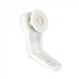 Window Curtain Glider Any Curtain Track Having 1/4 Inch Channel White - Set Of 14 - 81555