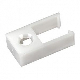 Window Curtain Type D Track End Stop White - Pack of 2 - 81385