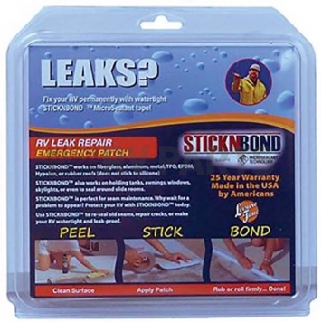 Leisure Time STICKNBOND RV Roof Repair Patch 6 inch x 6 inch