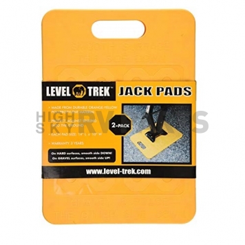 Level-Trek Jack Pad - 14 inch x 10 inch Yellow Plasic - Pack of 2 - LT-80050