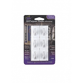 All-Purpose Hooks White Case Of 6