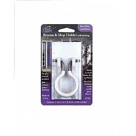 Broom-Mop Holder Magic Mounts (R)  White