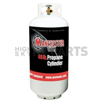 Manchester DOT Portable Propane Tank - 40 Pounds Capacity Without Gauge White