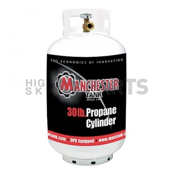 Manchester DOT Portable Propane Tank - 30 Pounds Capacity Without Gauge White