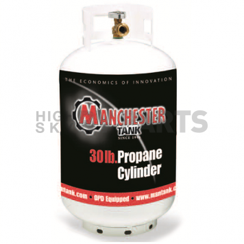 Manchester DOT Portable Tank - 30 Pounds Capacity with Gauge White