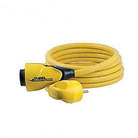 Marinco 25' Power Supply Cord, 30 Amp, With Power Indicator Light, Yellow
