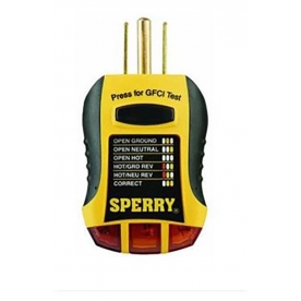 Marinco RV Circuit Tester, 0 To 120 Volt AC 0-60 Hz, With Light Indicator