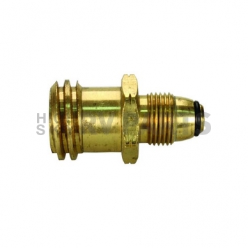 JR Products Propane Adapter Fitting Female Quick Connect x Male POL - Brass