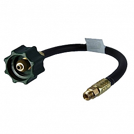 Marshall Excelsior Propane Hose F QCC Type 1 Connection x 1/4 inch M Inverted Flare 48 inch