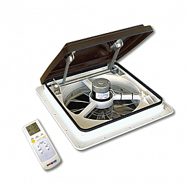 MaxxAir MaxxFan Roof Vent Remote Control Powered Opening - Smoke - 00-04500K