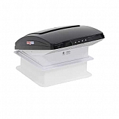 MaxxFan Deluxe Roof Vent Manual Opening 4 Speed Fan - Smoke  00-06401K 