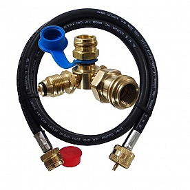 MB Sturgis Propane Adapter Fitting Type1 Sturgi-Flow with 144 inch Propane Hose