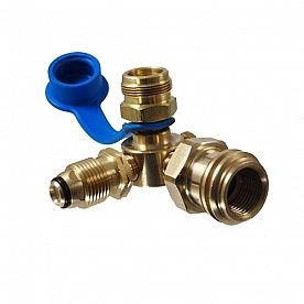 MB Sturgis Propane Adapter Flow Fitting Type 1 - Brass - 103603PKG 