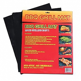 Cooking Mat Black Non-Stick Coated Fiberglass Fabric