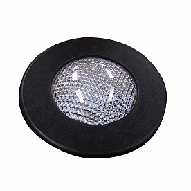 Multi Purpose Light LED 3 Inch Diameter  Clear Lens Black Bezel 69667-B-D