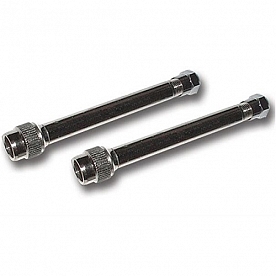 Pacific Dualies Valve Stem Extension 3 inch Straight Stainless Steel With Caps Set of 2