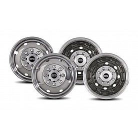 Pacific Dualies Wheel Simulator - Stainless Steel Front And Rear - Set Of 4 - 34-1608A