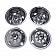 Pacific Dualies Wheel Simulator - Stainless Steel Front And Rear - Set Of 4 - 38-1608