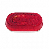 Peterson Mfg. Side Marker Clearance Light Oval - Incandescent Red Lens - V108WR