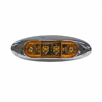 Peterson Mfg. Side Marker LED Light Mini Clearance Oval - wirh Amber Lens - V168XA