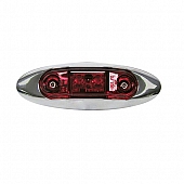 Peterson Mfg. Side Marker LED Light Oval - with Red Lens - V168XR