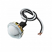 Peterson Mfg. Side Marker Light Incandescent Round Chrome with Clear Lens