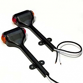 Peterson Mfg. Side Marker Light LED Fender Mount Left Side Amber/ Red