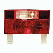 Peterson Mfg. Trailer Stop/ Turn/ Backup/ Tail Light Incandescent Rectangular Red with License Light