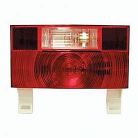 Peterson Mfg. Trailer Stop/ Turn/ Backup/ Tail Light Incandescent Rectangular Red with License Light