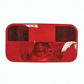 Peterson Mfg. Trailer Stop/ Turn/ Tail Light Incandescent Rectangular Red - Round Corner - V25921