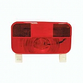Peterson Mfg. Trailer Stop/ Turn/ Tail/ License Light Incandescent Rectangular Red With Reflex/ Plate Mounting Bracket - V25923