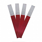 Reflective Tape Light Reflective - 18 inch x 2 inch Red/ White