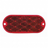 Peterson Mfg. Reflector Quick Mount Red Lens Oblong with Adhesive Backing