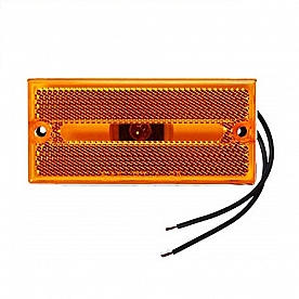 Peterson Mfg. Side Marker Light Rectangular Amber Lens Without Trim