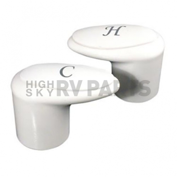 Phoenix Products Faucet Handle White Acrylic Set Of 2 White for Catalina PF287030