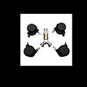 Clothes Washer/ Dryer Portability Kit; With 4 Casters/ Faucet Adapter/ Y-Connector