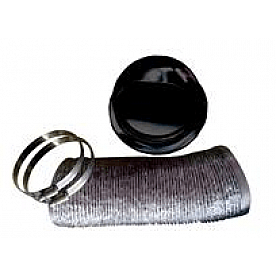 Clothes Washer/ Dryer Vent Installation Kit; Fits All Pinnacle Clothes Dryer Models;  Black; With Damper