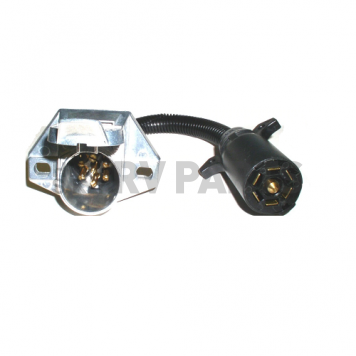 Pollak Trailer Wiring Adapter 7-Way Blade To 7-Way Pin HD Die Cast Socket - 12-728E
