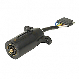 Pollak Trailer Wiring Connector Adapter 7 Blade To 5 Flat - 12-718