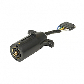 Pollak Trailer Wiring Connector Adapter 7 Blade To 4 Flat - 12-743E