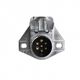 Pollak Trailer Wiring Connector Die Cast 7 Way Round Socket - 11-720