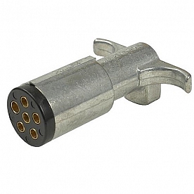 Pollak Trailer Wiring Connector Die Cast Housing 6 Way Round Plug - 11-604