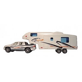 Prime Products RV Die Cast Metal And Plastic Fifth Wheel And Truck Toy Scale: 1:43 - 27-0020